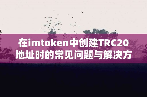 在imtoken中创建TRC20地址时的常见问题与解决方案