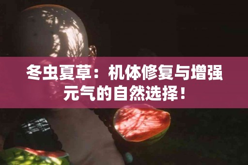 冬虫夏草：机体修复与增强元气的自然选择！