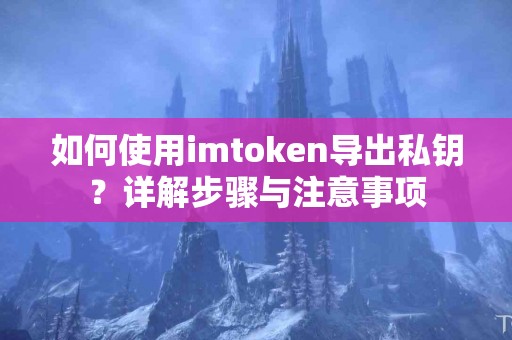 如何使用imtoken导出私钥？详解步骤与注意事项