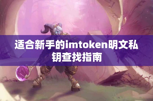 适合新手的imtoken明文私钥查找指南