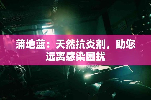 蒲地蓝：天然抗炎剂，助您远离感染困扰